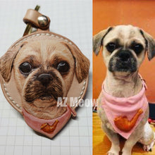 將圖片載入圖庫檢視器 客製化 訂製 禮物 寵物立體皮革 雕刻匙扣