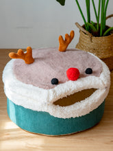 將圖片載入圖庫檢視器 聖誕冬季保暖厚墊可愛聖誕麋鹿貓窩