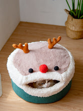 將圖片載入圖庫檢視器 聖誕冬季保暖厚墊可愛聖誕麋鹿貓窩