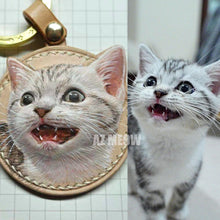 將圖片載入圖庫檢視器 客製化 訂製 禮物 寵物立體皮革 雕刻匙扣