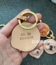 將圖片載入圖庫檢視器 客製化 訂製 禮物 寵物立體皮革 雕刻匙扣