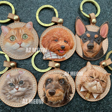 將圖片載入圖庫檢視器 客製化 訂製 禮物 寵物立體皮革 雕刻匙扣