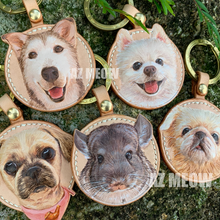 將圖片載入圖庫檢視器 客製化 訂製 禮物 寵物立體皮革 雕刻匙扣